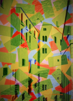 Œuvre contemporaine nommée « tradition et modernité II », Réalisée par STINCKWICH