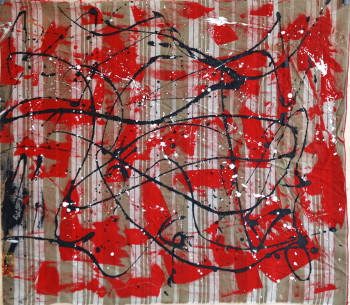 Œuvre contemporaine nommée « fuite en avant 2 », Réalisée par GRIBOULLI