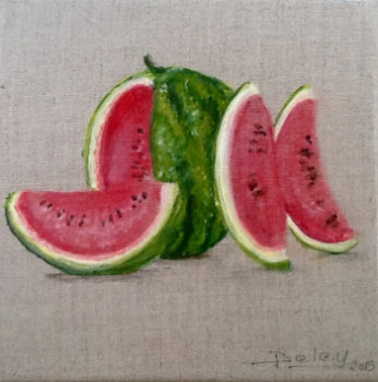 Œuvre contemporaine nommée « Fruits d été - la pasteque », Réalisée par PATRICIA DELEY