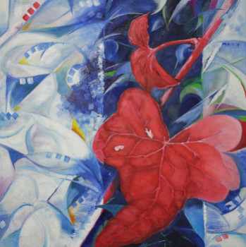 Œuvre contemporaine nommée « Nature rouge », Réalisée par MARTIN LORAFY
