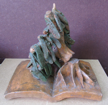 Œuvre contemporaine nommée « L'arbre livre - Cèdre pleureur », Réalisée par SARCIE