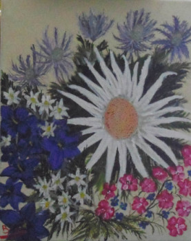 Œuvre contemporaine nommée « Fleurs alpines », Réalisée par BENJAMIN PETIT