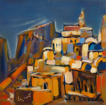 Œuvre contemporaine nommée « Le rocher à Oia (Santorin). », Réalisée par ALAIN LE NOST