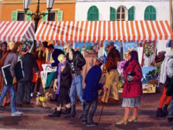 Œuvre contemporaine nommée « marché aux artistes a nice », Réalisée par COULLET