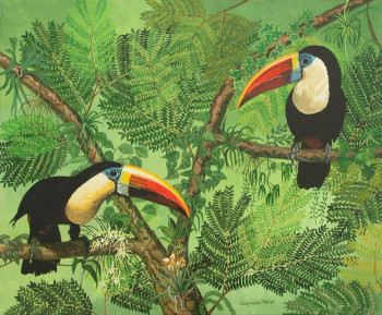 Œuvre contemporaine nommée « Toucans », Réalisée par JACQUELINE VERNAY-MILLOT