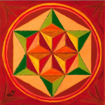 Œuvre contemporaine nommée « L'étoile cubique », Réalisée par VALéRIE DE LA MERCIE