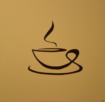 Œuvre contemporaine nommée « Coffee time », Réalisée par LAURENT S
