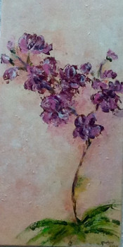 Œuvre contemporaine nommée « Orchidée mauve et rose », Réalisée par PATRICIA DELEY