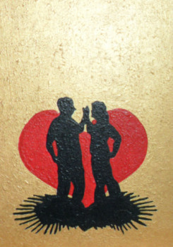 Œuvre contemporaine nommée « Offrir pour la St Valentin N° 10 », Réalisée par ANGELINO CAMPIGOTTO