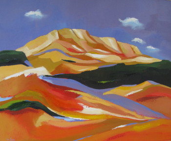 Œuvre contemporaine nommée « La Montagne Sainte Victoire », Réalisée par JEAN-NOëL LE JUNTER