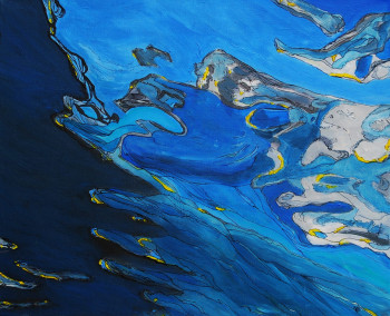 Œuvre contemporaine nommée « Ondes sur la surface de l'eau », Réalisée par VéBERT