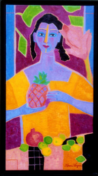 Œuvre contemporaine nommée « La muse tropicale », Réalisée par FRANCE WAGNER