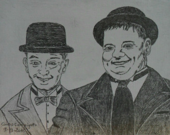 Œuvre contemporaine nommée « Laurel & Hardy », Réalisée par ANGELINO CAMPIGOTTO
