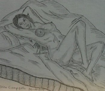 Œuvre contemporaine nommée « Femme nue 1 », Réalisée par ANGELINO CAMPIGOTTO