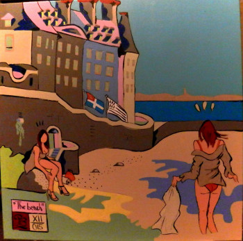 Œuvre contemporaine nommée « Saint-Malo, the beach3 », Réalisée par PB