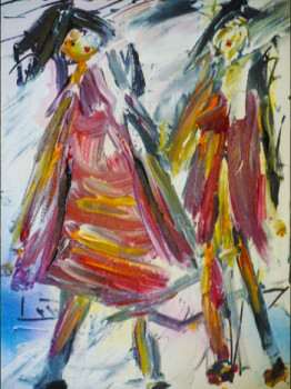 Œuvre contemporaine nommée « les deux complices », Réalisée par CARLO AVENTURIERO