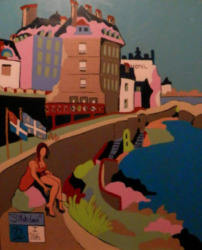 Œuvre contemporaine nommée « Saint-Malo, the beach1 », Réalisée par PB