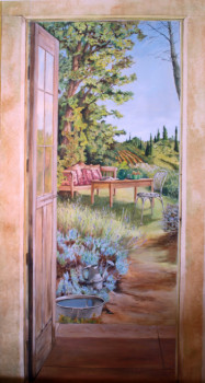 Œuvre contemporaine nommée « La Porte du Jardin », Réalisée par ANNE REYMOND