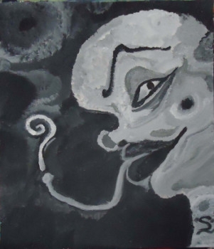 Œuvre contemporaine nommée « LE NOIR ET BLANC EN QUESTION », Réalisée par SOPHIE SALA