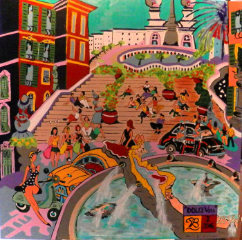 Œuvre contemporaine nommée « Piazza di Spagna 2 », Réalisée par PB