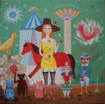 Œuvre contemporaine nommée « magic circus », Réalisée par CHRISTIAN VATAN