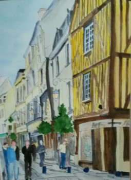 Œuvre contemporaine nommée « Rue à Dreux », Réalisée par JOëL