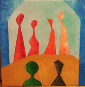 Œuvre contemporaine nommée « 6 figures », Réalisée par LALLO