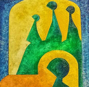 Œuvre contemporaine nommée « 4 figures », Réalisée par LALLO