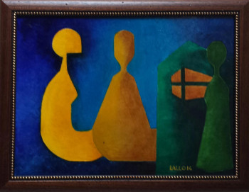 Œuvre contemporaine nommée « 3 figures face à face », Réalisée par LALLO