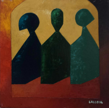 Œuvre contemporaine nommée « 3 figures, sans vis à vis », Réalisée par LALLO