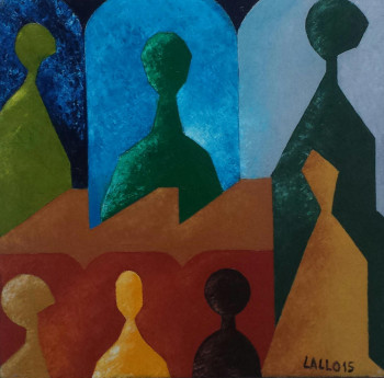 Œuvre contemporaine nommée « 7 figures », Réalisée par LALLO