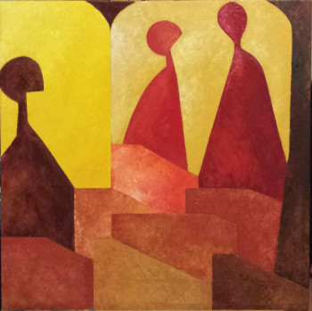 Œuvre contemporaine nommée « 3 figures 2 », Réalisée par LALLO