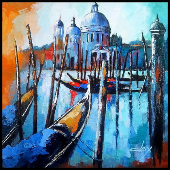 Œuvre contemporaine nommée « Venise », Réalisée par LAURENCE CLEREMBAUX