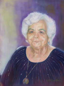 Œuvre contemporaine nommée « Mamie Anna-ma grand-mère- my grandmother », Réalisée par MICHEL AMIACHE