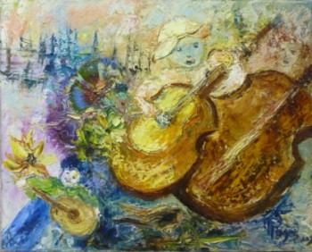 Œuvre contemporaine nommée « Chants du Poete », Réalisée par MONIQUE PAGES (1944-2014)