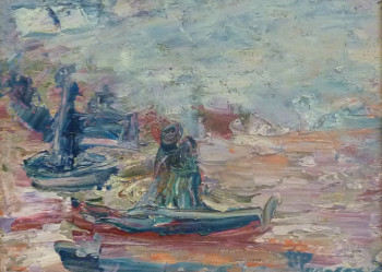 Œuvre contemporaine nommée « Les Amoureux », Réalisée par MONIQUE PAGES (1944-2014)