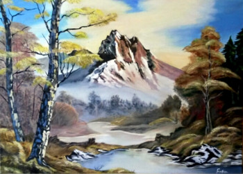 Œuvre contemporaine nommée « paysage de montagne », Réalisée par FRANCIS CHABAS