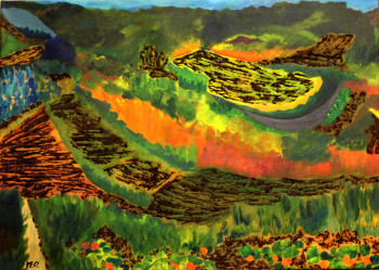 Œuvre contemporaine nommée « champs de chanteloup », Réalisée par MARIA COUTINHO / MARIA C.