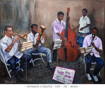 Œuvre contemporaine nommée « MUSIQUE CUBAINE », Réalisée par FRANçOISE LEDAMOISEL