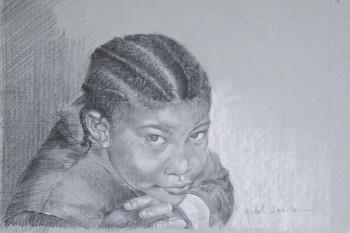 Œuvre contemporaine nommée « Jeune écolière Kényane - Kenyan schoolgirl... », Réalisée par MICHEL AMIACHE