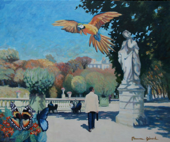 Œuvre contemporaine nommée « Paris, jardin du Luxembourg exotique 2 », Réalisée par MAXENCE GERARD