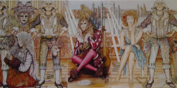 Œuvre contemporaine nommée « les valets du roi tarot », Réalisée par FARRUGIA