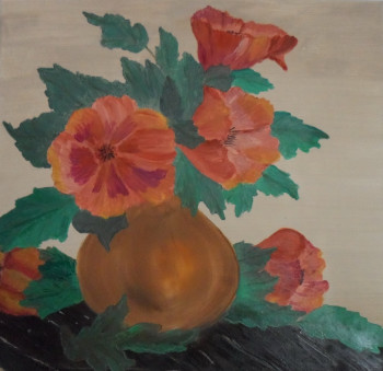 Œuvre contemporaine nommée « Pot de fleurs », Réalisée par JACKY MONKA