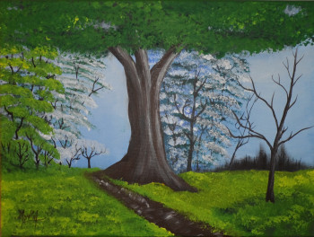 Œuvre contemporaine nommée « Le vieille arbre », Réalisée par JACKY MONKA