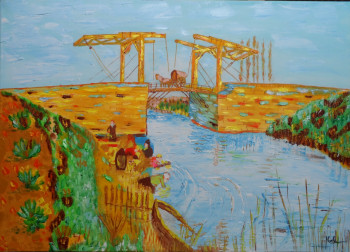 Œuvre contemporaine nommée « Pont d'Arles », Réalisée par JACKY MONKA