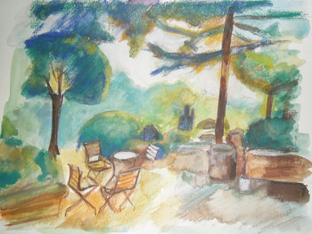 Œuvre contemporaine nommée « jardin et arbre », Réalisée par MIREILLE BREGOU