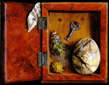 Œuvre contemporaine nommée « L'oeuf et la plume », Réalisée par MICHELE GRUEL