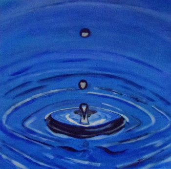Œuvre contemporaine nommée « Goutte d'eau », Réalisée par JACKY MONKA