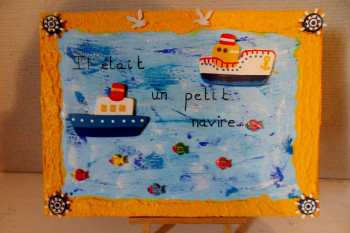 Œuvre contemporaine nommée « Petit navire », Réalisée par ARIANE J