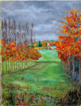 Œuvre contemporaine nommée « Rivière, automne à Grosville », Réalisée par ARTOIS